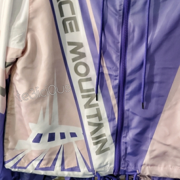 DISNEY PARKS PURPLE SPACE MOUNTAIN WINDBREAKER - Picture 3 of 4